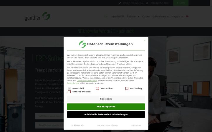 Screenshot of guenther-bs.de