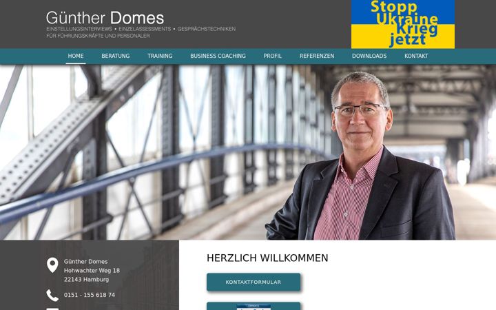 Screenshot of guenther-domes.de