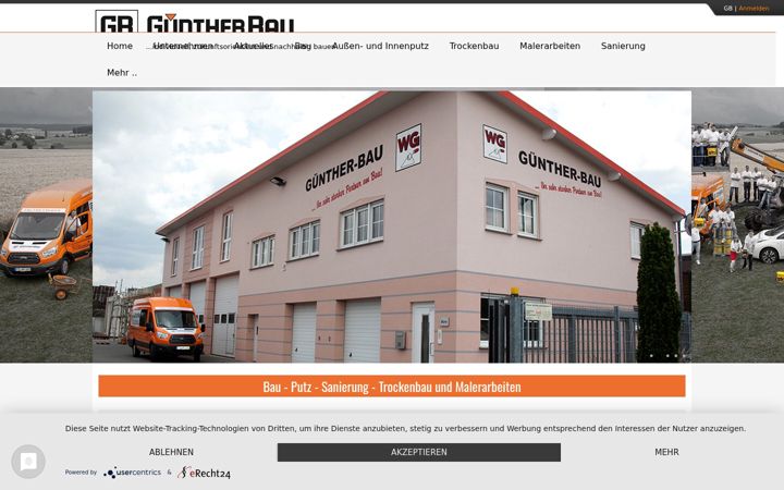 Screenshot of guentherbau.com