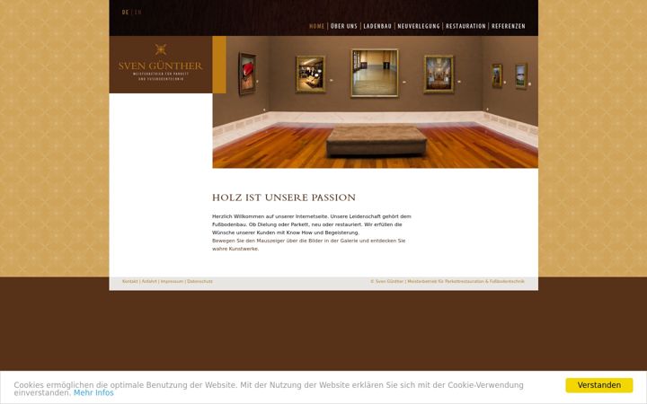 Screenshot of guentherparkett.de