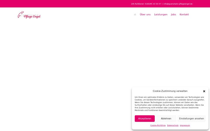 Screenshot of guenztaler-pflegeengel.de
