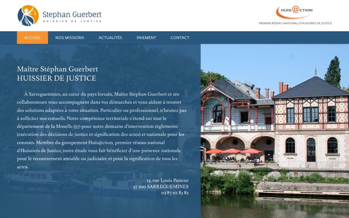 Screenshot of guerbert-huissier-moselle.com