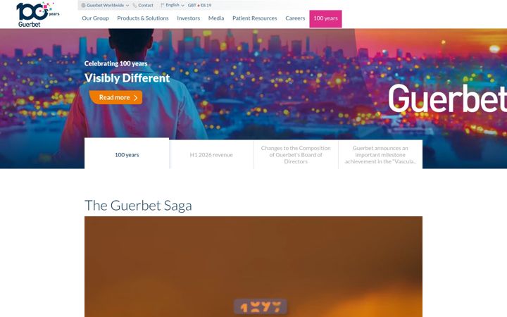 Screenshot of guerbet.com