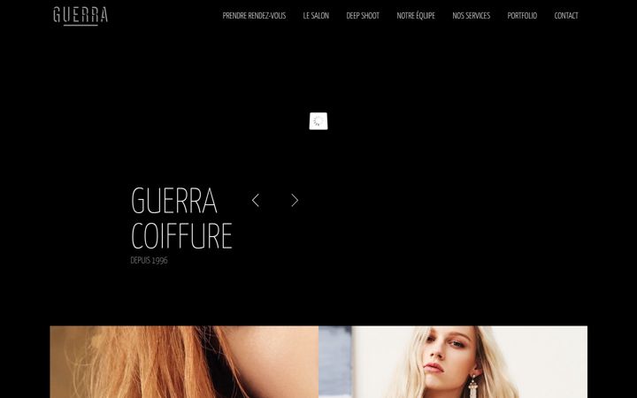 Screenshot of guerra-coiffure.ch