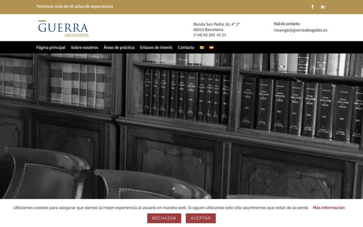 Screenshot of guerraabogados.com