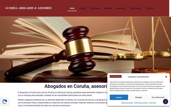 Screenshot of guerraasesoramiento.es