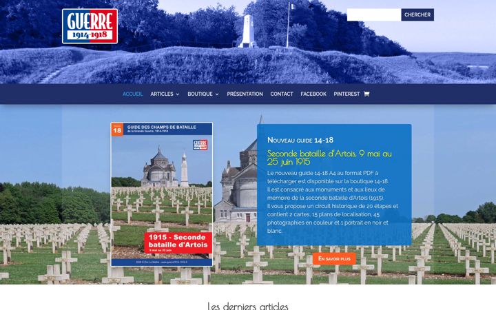 Screenshot of guerre1914-1918.fr