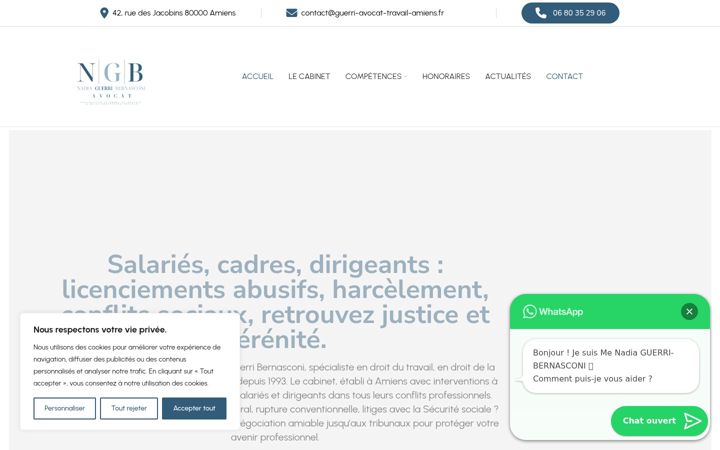 Screenshot of guerri-avocat-travail-amiens.fr