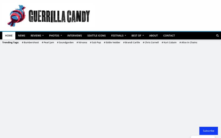Screenshot of guerrillacandy.com