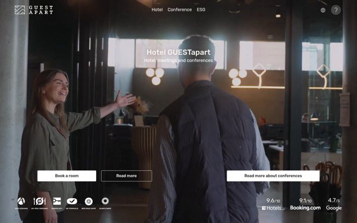 Screenshot of guestapart.dk