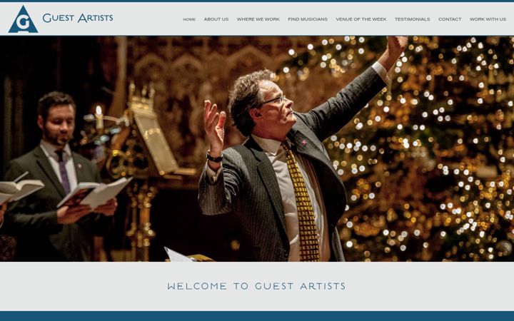 Screenshot of guestartists.co.uk