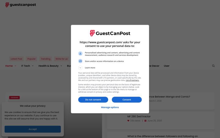Screenshot of guestcanpost.com