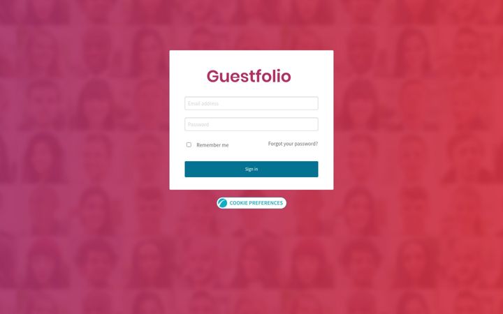 Screenshot of guestfolio.net