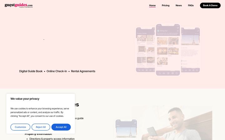 Screenshot of guestguides.com