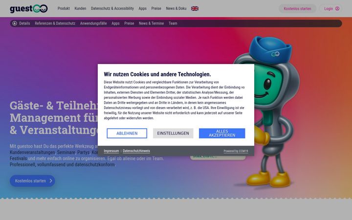 Screenshot of guestoo.de