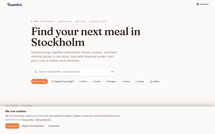 Screenshot of guestro.se