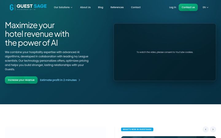 Screenshot of guestsage.com