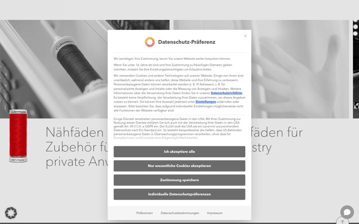 Screenshot of guetermann.com