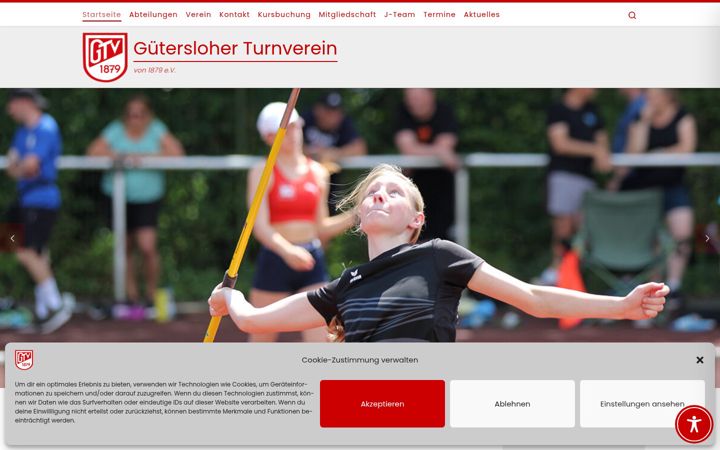 Screenshot of guetersloher-turnverein.de