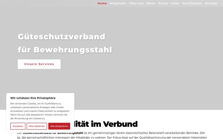 Screenshot of gueteschutzverband.at
