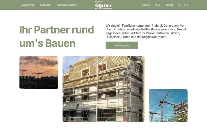 Screenshot of guettler-bau.de