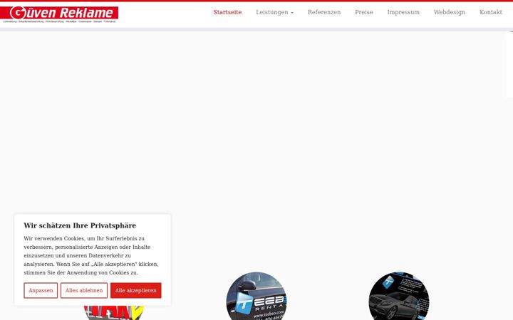 Screenshot of gueven-reklame.de