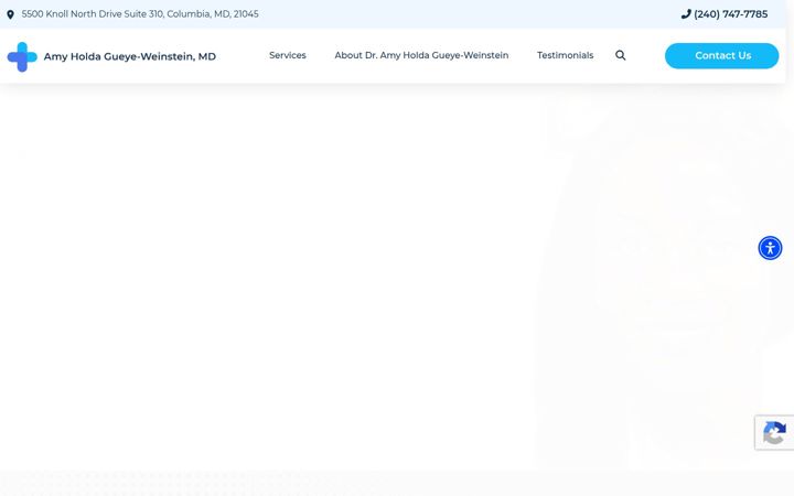 Screenshot of gueyeweinsteinmd.com