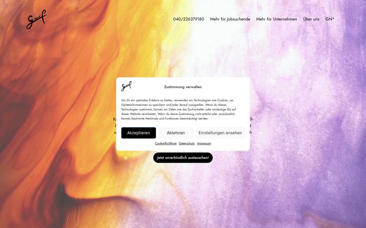 Screenshot of guf-personal.de