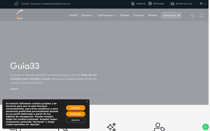 Screenshot di guia33.com
