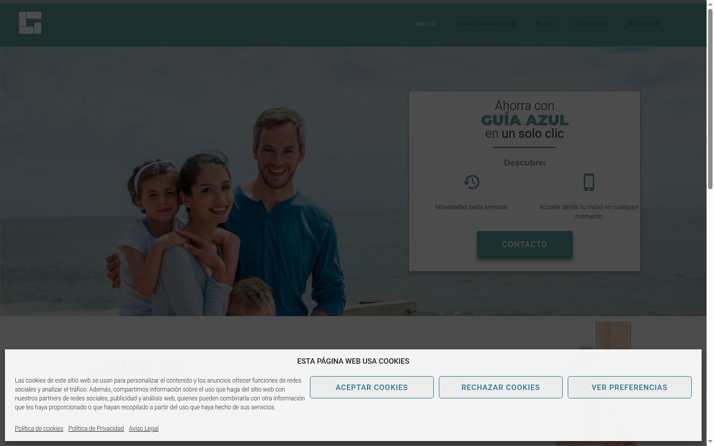 Capture d'écran de la bannière de consentement affichée avant toute interaction