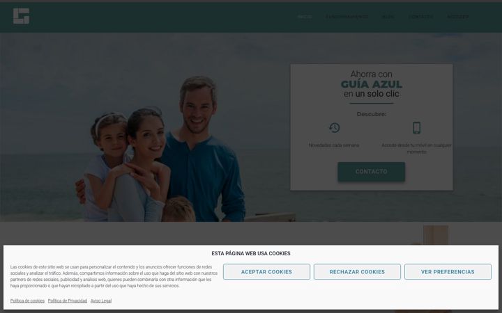Screenshot of guiaazuldelasanidad.es