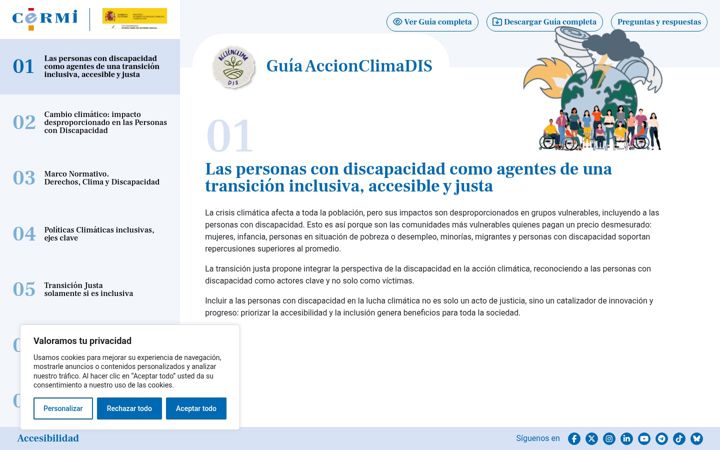 Screenshot of guiaclimacermi.es