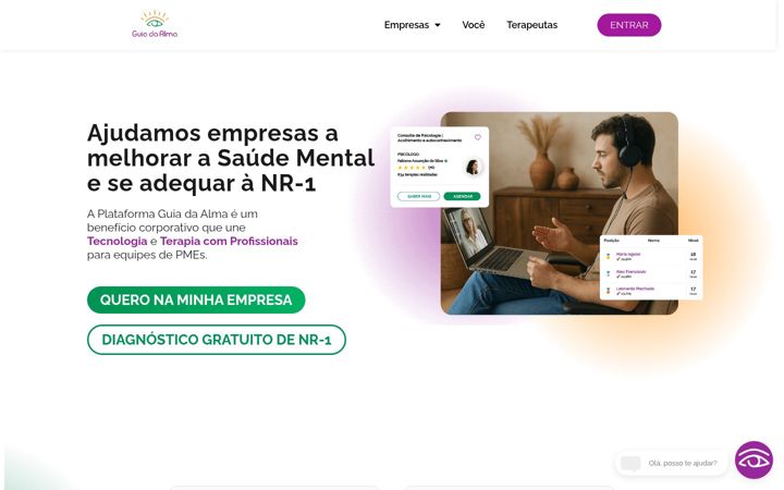 Screenshot of guiadaalma.com.br