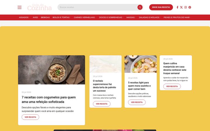 Screenshot of guiadacozinha.com.br
