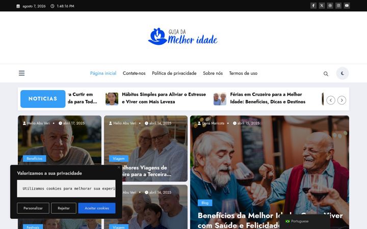 Screenshot of guiadamelhoridade.com.br