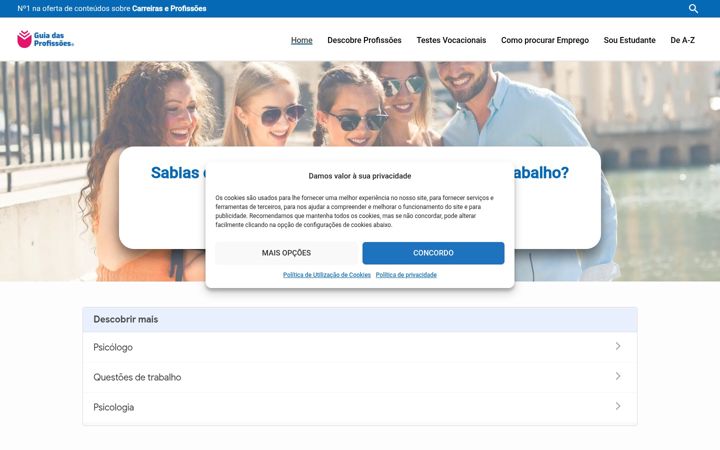 Screenshot of guiadasprofissoes.info