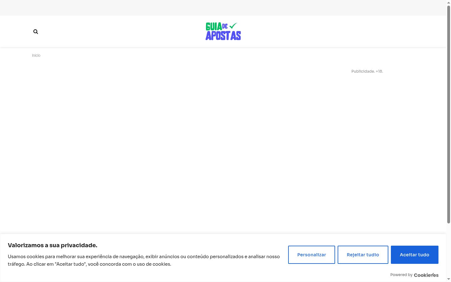 Screenshot des Einwilligungsbanners vor jeglicher Interaktion