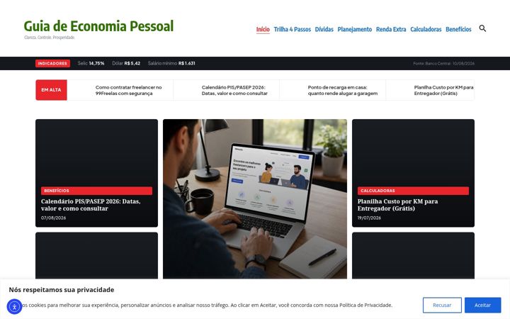 Screenshot of guiadeeconomiapessoal.com.br