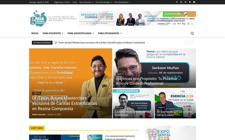 Screenshot of guiadentalecuatoriana.com