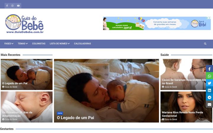 Screenshot of guiadobebe.com.br