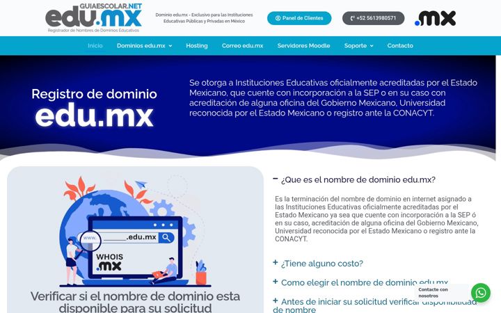 Ekrānuzņēmums no guiaescolar.net