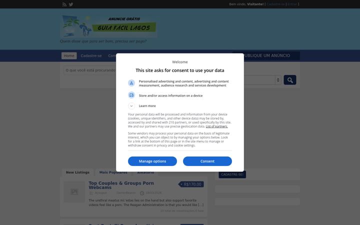 Screenshot of guiafacillagos.com.br