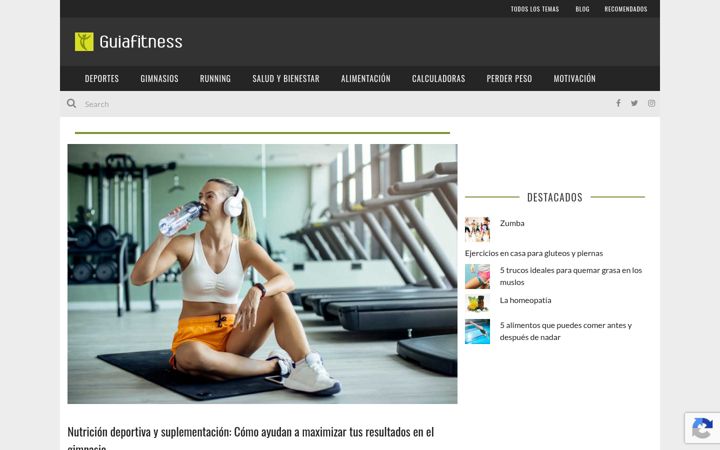 Screenshot of guiafitness.com