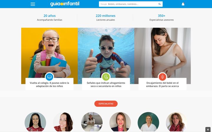 Screenshot του guiainfantil.com
