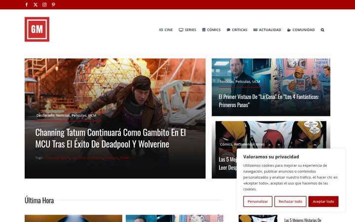 Screenshot of guiamarvel.es