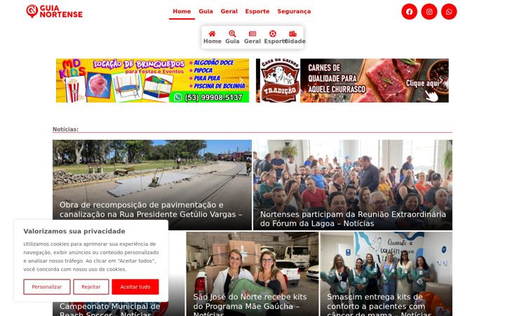 Screenshot di guianortense.com