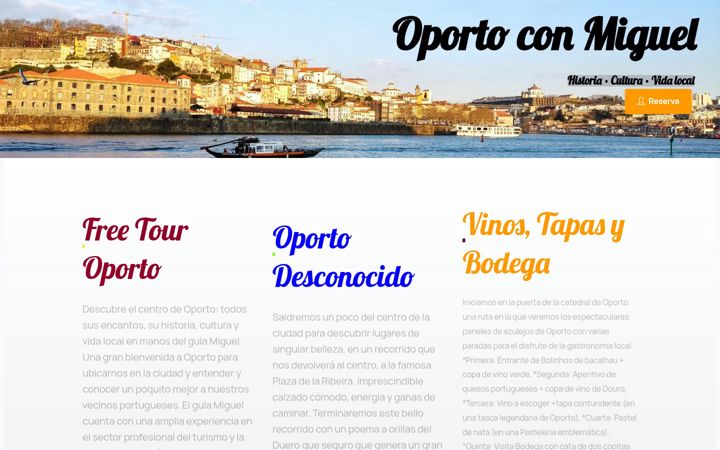 Screenshot of guiaoporto.es