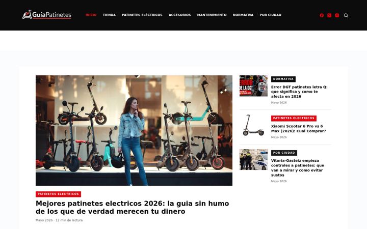 Screenshot of guiapatinetes.es