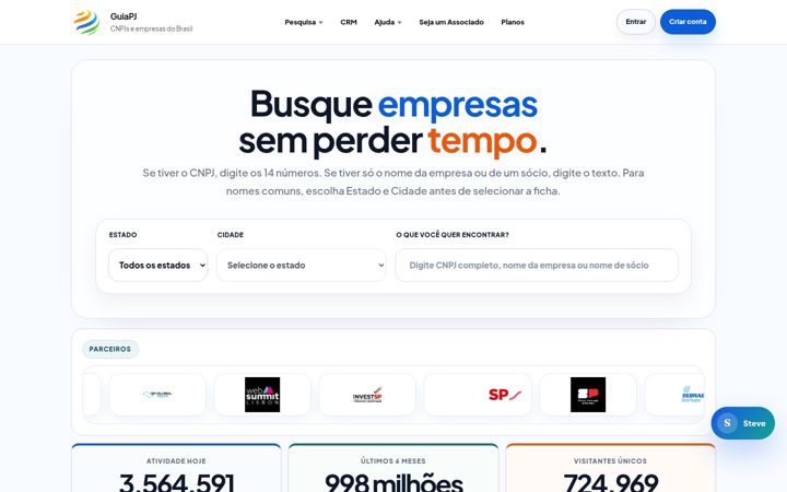 Screenshot of guiapj.com.br