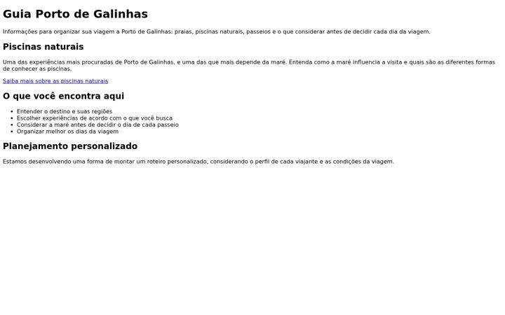 Screenshot of guiaportodegalinhas.com.br